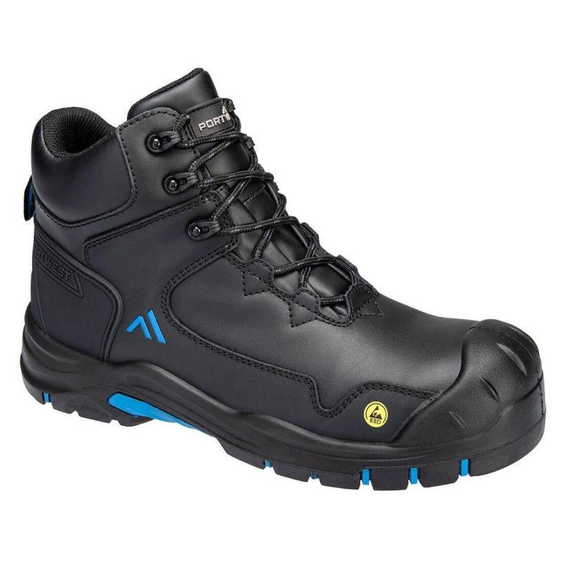 Munkavédelmi bakancs Apex Mid S3S ESD HRO SR SC FO fekete 47-es