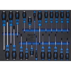 Csavarhúzó készlet  23 db-os szerszámos kocsiba habtálcás 3/3 - BGS