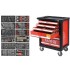 Szerszámos kocsi gyári-felszerelt 185 db-os 6 fiókos - YATO