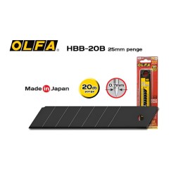 Penge OLFA tördelhető 25 mm 20 db - fekete, bliszteres Penge OLFA tördelhető 25 mm 20 db - fekete, bliszteres