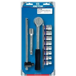 Dugókulcs készlet 1/2'' 6 lap 10-19 mm 11 db-os - King Tony