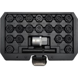 Kerékőr kulcs készlet BMW gyári kerékőrökhöz -lóhere minta- 22 db-os Kerékőr kulcs készlet BMW gyári kerékőrökhöz -lóhere minta- 22 db-os