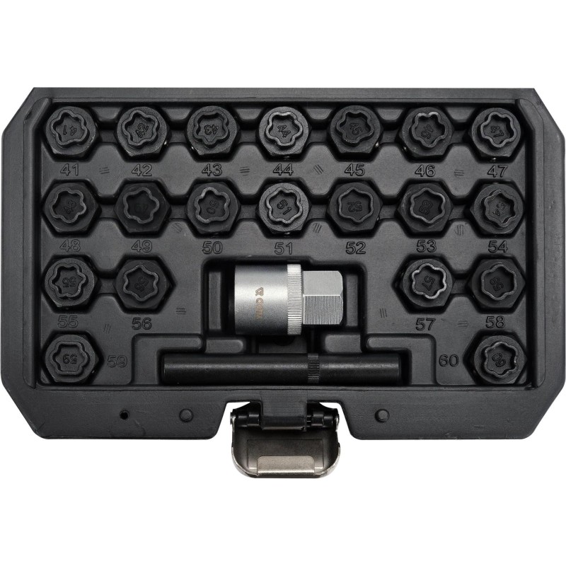 Kerékőr kulcs készlet BMW gyári kerékőrökhöz -lóhere minta- 22 db-os Kerékőr kulcs készlet BMW gyári kerékőrökhöz -lóhere minta- 22 db-os