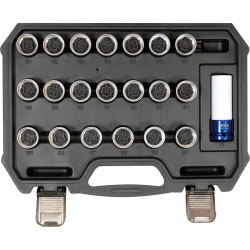Kerékőr kulcs készlet Opel/Vauxhall gyári kerékőrökhöz 21 db 181-200 Kerékőr kulcs készlet Opel/Vauxhall gyári kerékőrökhöz 21 db 181-200