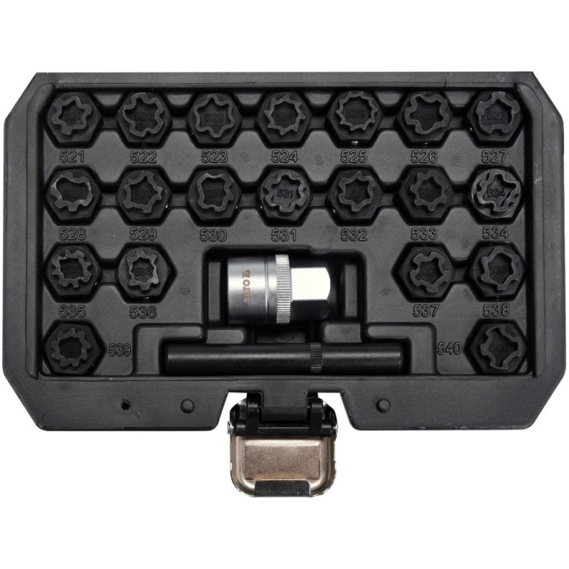 Kerékör kulcs készlet VW gyári kerékőrökhöz -lóhere minta- 22 db Kerékör kulcs készlet VW gyári kerékőrökhöz -lóhere minta- 22 db