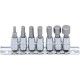 Rátűzőkulcs - crowa+bit 1/4'' imbusz készlet 7 db-os, 4 - 12 mm