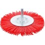 Csapos csiszoló 100 mm - Nylon műanyag piros kefe - BGS