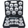 Olajszűrő leszedő kupak készlet 23 db-os Alumínium kivitel - BGS