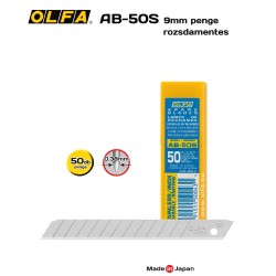 Penge OLFA tördelhető 9 mm 50 db - ezüst, inox Penge OLFA tördelhető 9 mm 50 db - ezüst, inox