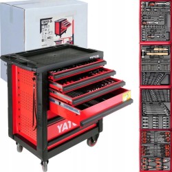 Szerszámos kocsi gyári-felszerelt 177 db-os 6 fiókos szekrény - Yato