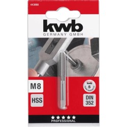 Menetfúró gépi, egyenes hornyú  M 8 HSS - KWB