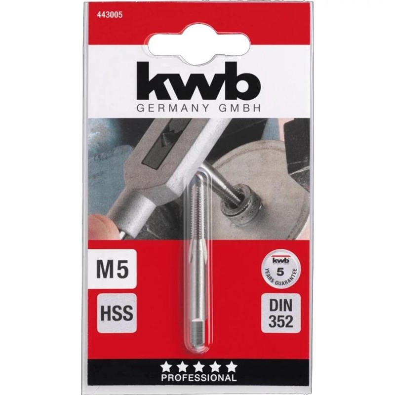 Menetfúró gépi, egyenes hornyú  M 5 HSS - KWB