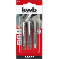Menetfúró kézi készlet M12 x 1.75 - 3 db-os HSS - KWB