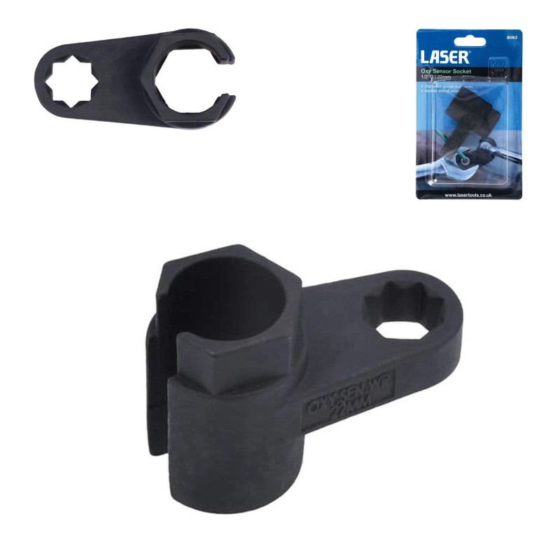 Lambdaszonda kiszerelő 22 mm eltolt 1/2''+30 mm villás 2:1-ben - Laser