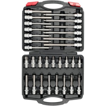 Rátűzőkulcs - crowa+bit készlet 1/2'' imbusz 5-19 mm 30 db-os - Yato