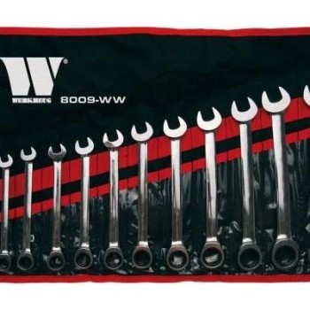 Csillag-Villás racsnis készlet 12 db-os szerszámos kocsiba habtálcás 1/3