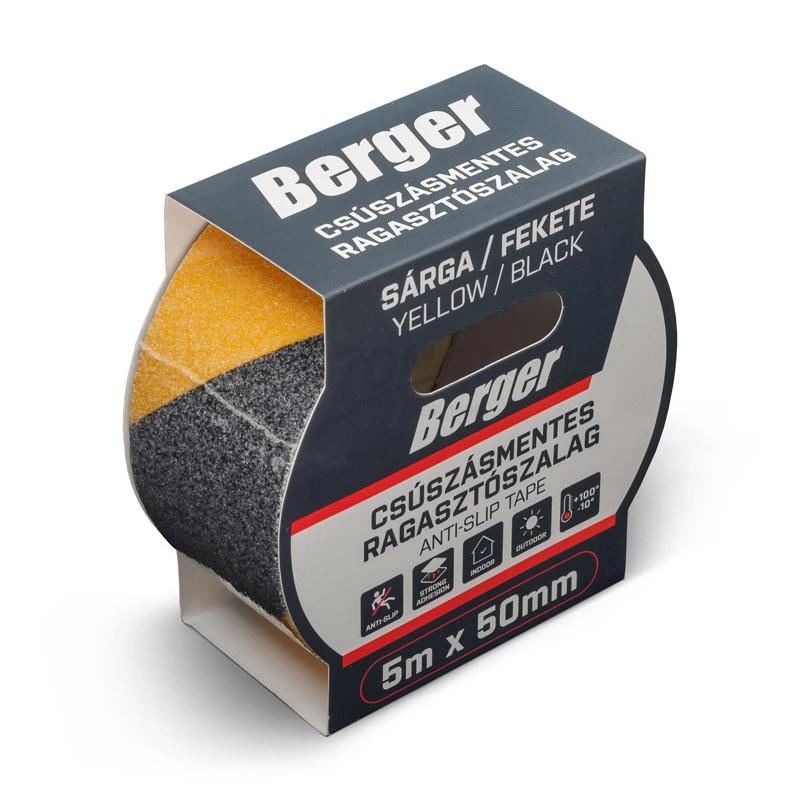 Csúszásgátló szalag sárga-fekete 50 mm x 5 m öntapadós - Berger Csúszásgátló szalag sárga-fekete 50 mm x 5 m öntapadós - Berger
