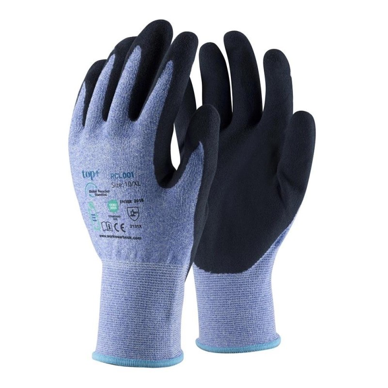 Kesztyű - szerelőkesztyű - Szuper könnyű, Latex kék 11/XXL