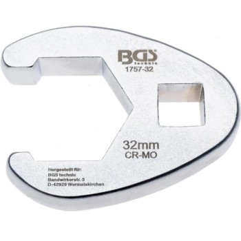 Villáskulcs adapter nyitott 1/2''-os 32 mm ''Crowfoot''