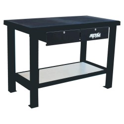 SP Tools 1250 mm-es kétfiókos satupad gumiborítással - Fekete (SP40410BK)