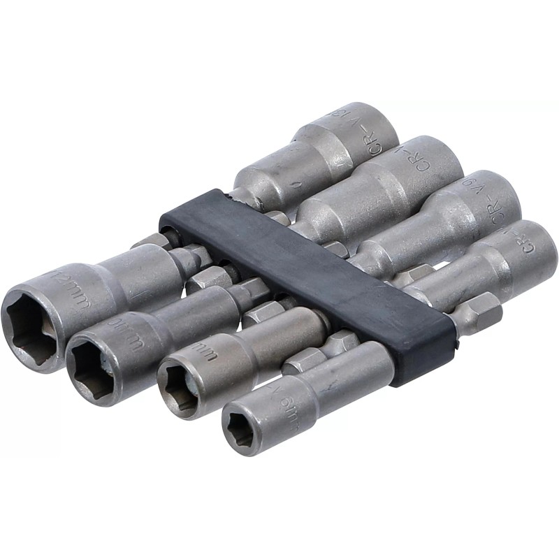 Csavarbehajtó hatlap csavarra, bit befogással készlet6-13 mm /  65mm - BGS