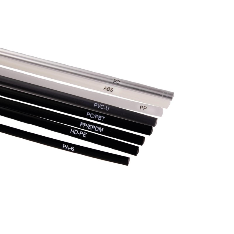 Műanyag hegesztő huzal TESZTKÖTEG:ABS/PP/PS/PA-6/PC/PP-EPDM/HD-PE/KPVC Műanyag hegesztő huzal TESZTKÖTEG:ABS/PP/PS/PA-6/PC/PP-EPDM/HD-PE/KPVC