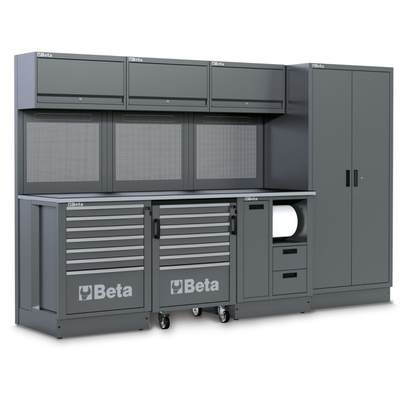 BETA RSC50 2.0 F moduláris műhelyberendezés – 2240 mm-es munkalappal és tárolókkal