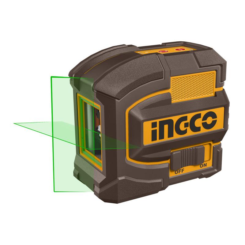 INGCO Keresztvonalas lézer 3 x AA zöld