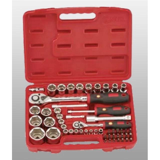 Dugókulcs készlet 1/4' - 1/2' 5-32 mm 54 db-os 6 lapú Genius (EU-2454M)