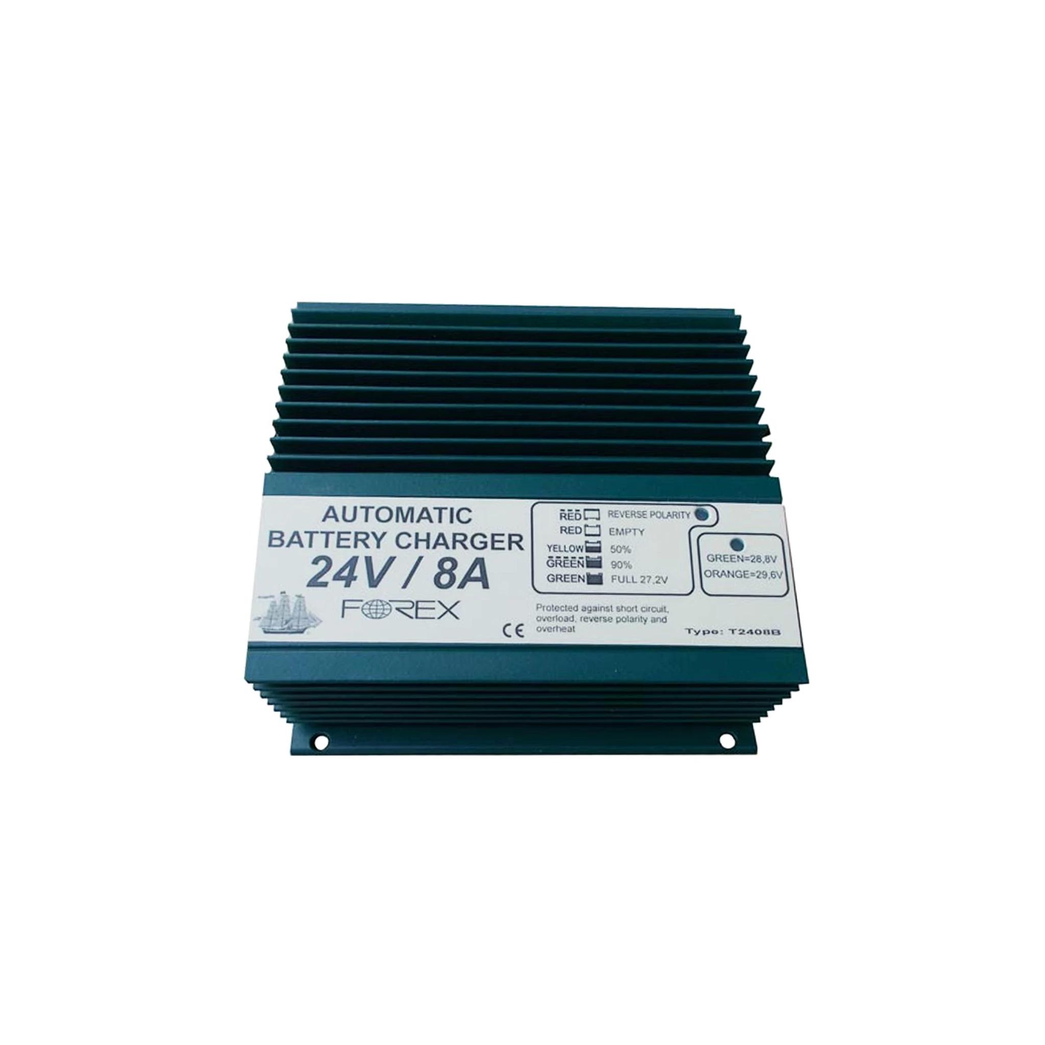 Akkumulátor töltő FRX 24V - 8A Full Automata - Rokkantkocsik, Hajók (T2408B-3P)