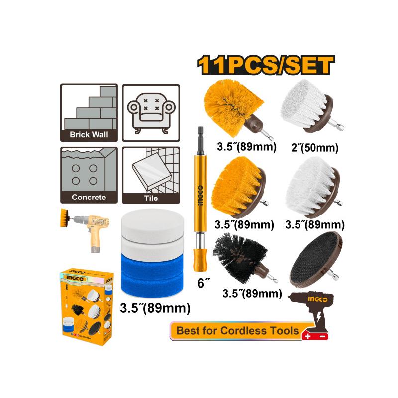INGCO WCB1101 11 részes bit befogású kefe készlet