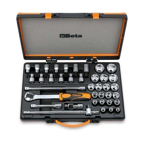 920B/C33 20 dugókulcs, 13 csavarhúzó-dugókulcs és 5 tartozék fémdobozban