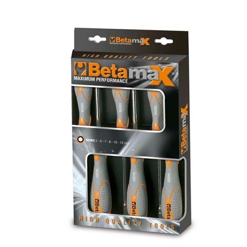 943BX/D6 6 részes dugókulcs-csavarhúzó szerszám készlet bi-materiál nyéllel