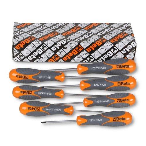 Beta 1293/S7 7 részes csavarhúzó készlet Phillips® és hernyócsavarhúzókkal