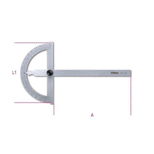 1676 120 Szögmérő, rozsdamentes acélból