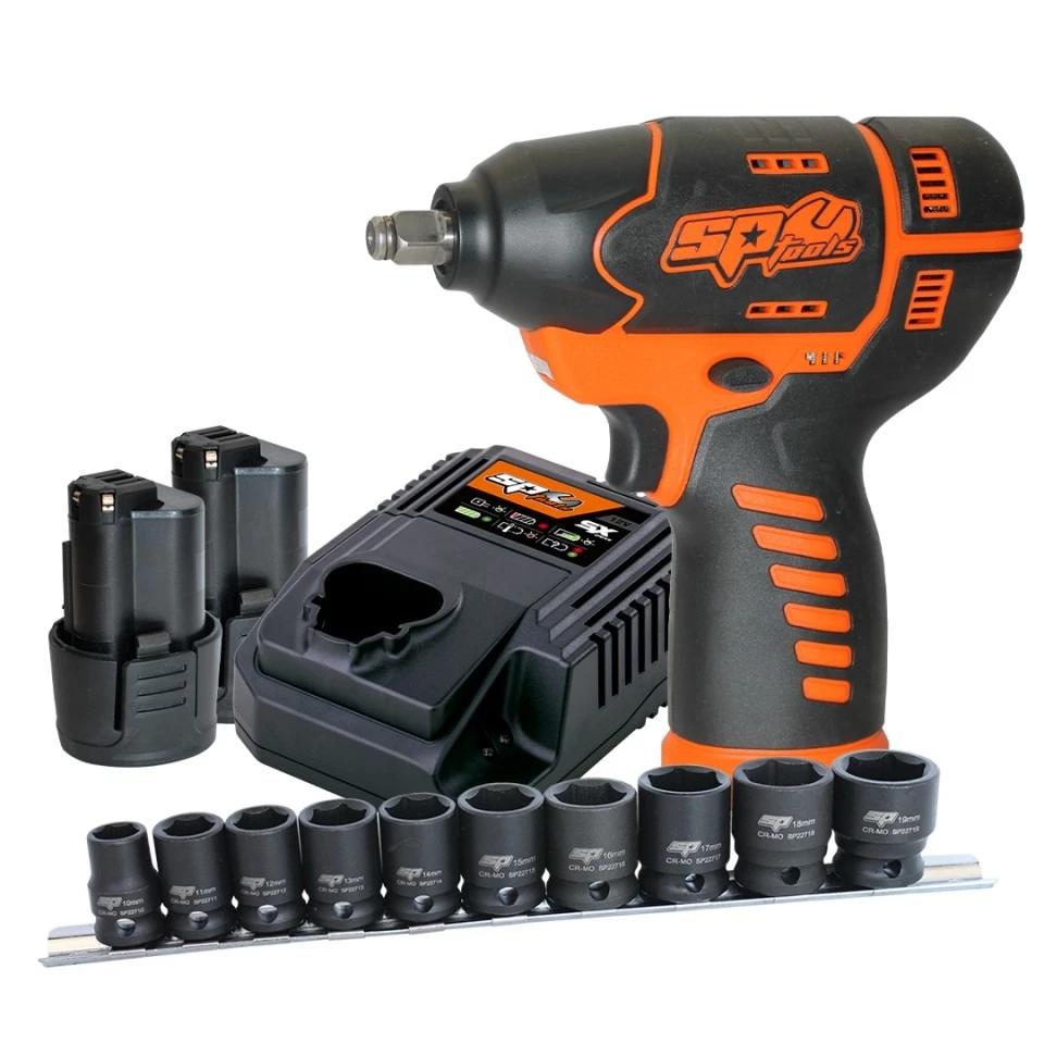 Ütvecsavarozó, akkus 12V  105 Nm 3/8'' 2db 2,5Ah + dugó klt- SP Tools