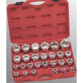 Dugókulcs - crowafej klt. 3/4&amp;#34; 6 lap 17-60 mm 27 db-os (GS-627M)