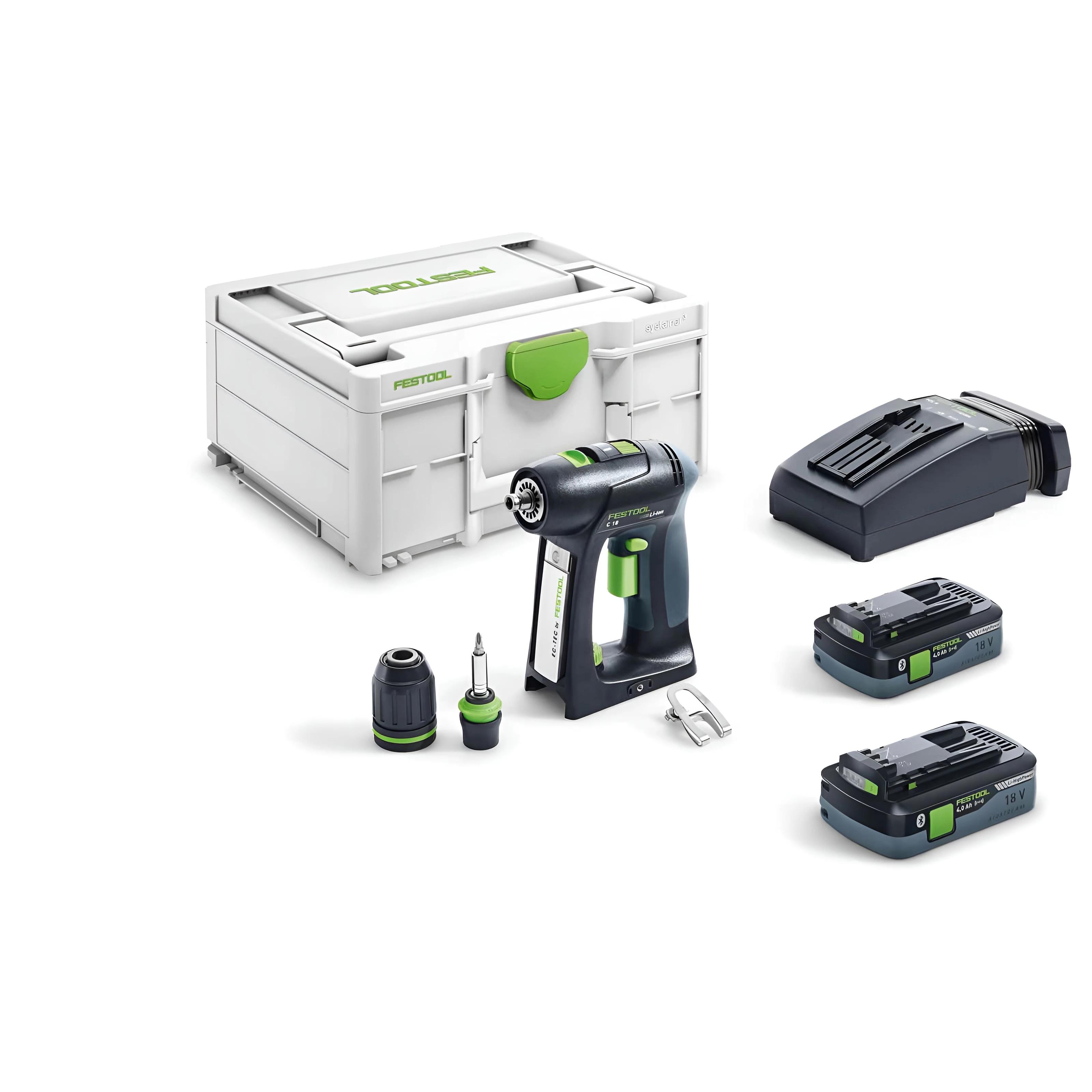 Fúró-csavarbehajtó, akkus 18V 2db 4.0Ah - C 18 HPC 4,0 I-Plus - Festool